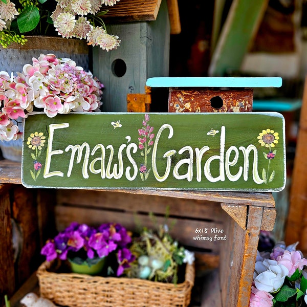 custom wood sign,garden sign personalized,wooden wall art,gardening gift for mom,outdoor sign,garden sign,birthday gift,personalized sign