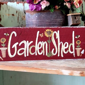 Garden shed sign,wooden garden sign,wooden custom sign,custom garden sign,outdoor garden sign,personalized decor,the birdhouse of orange