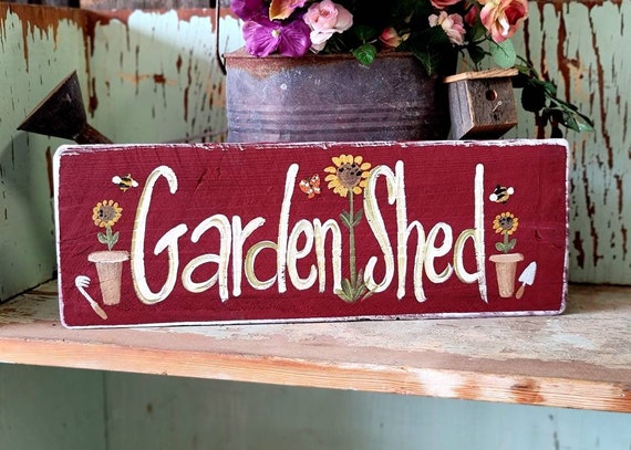 Garden shed sign,wooden garden sign,wooden custom sign,custom garden sign,outdoor garden sign,personalized decor,the birdhouse of orange