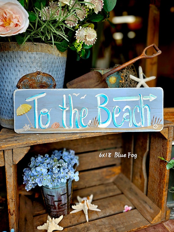 To the beach sign,outdoor beach sign,rustic beach decor,garden sign,wooden beach home sign,outdoor custom sign,ocean wood sign,beach decor