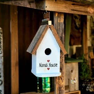 Custom wood birdhouse,personalize birdhouse,outdoor garden gift,rustic custom birdhouse,outdoor birdhouse,gardening gift,the bird watcher