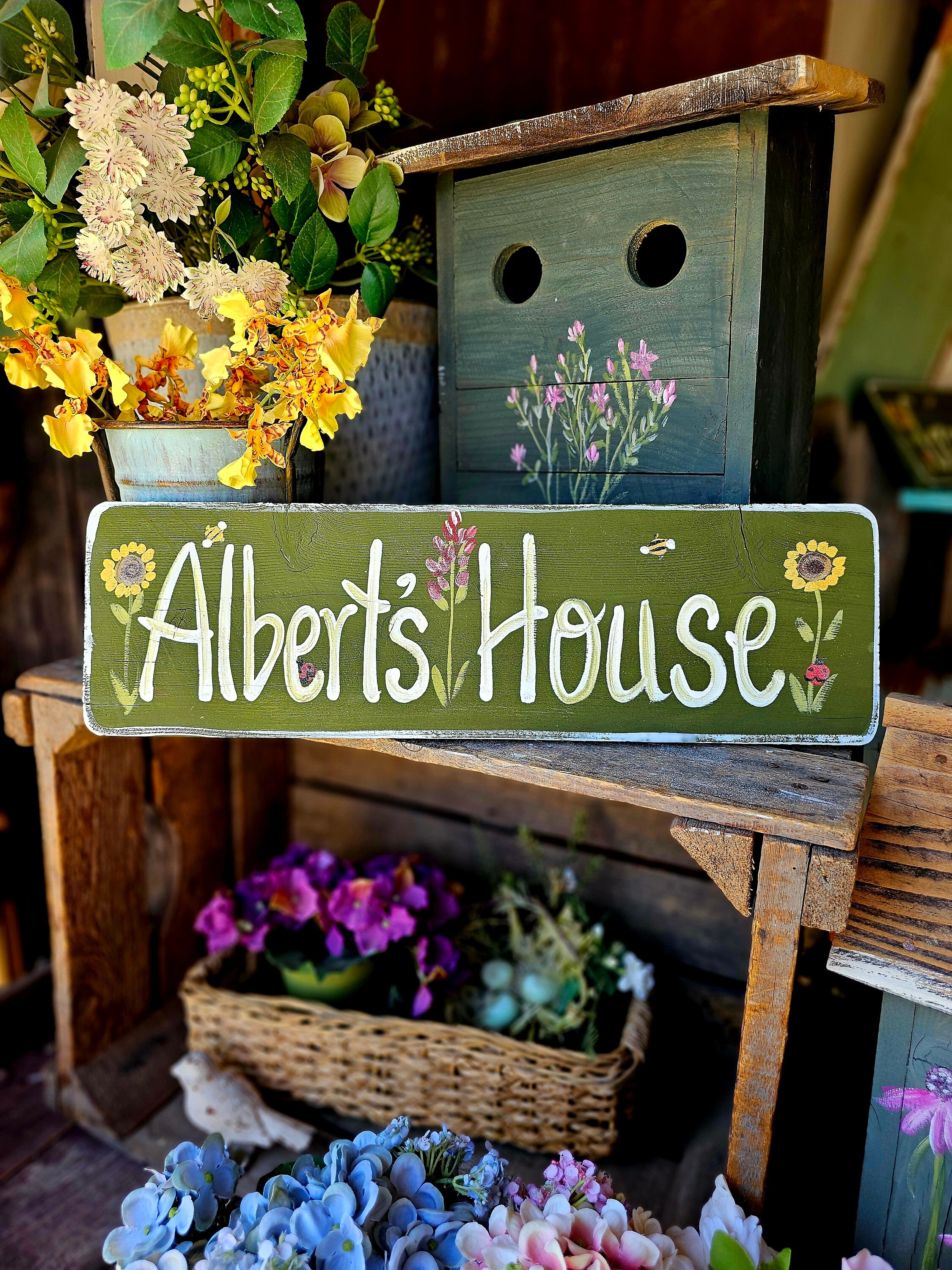 custom wood sign,garden sign personalized,wooden wall art,gardening gift for mom,outdoor sign,garden sign,birthday gift,personalized sign