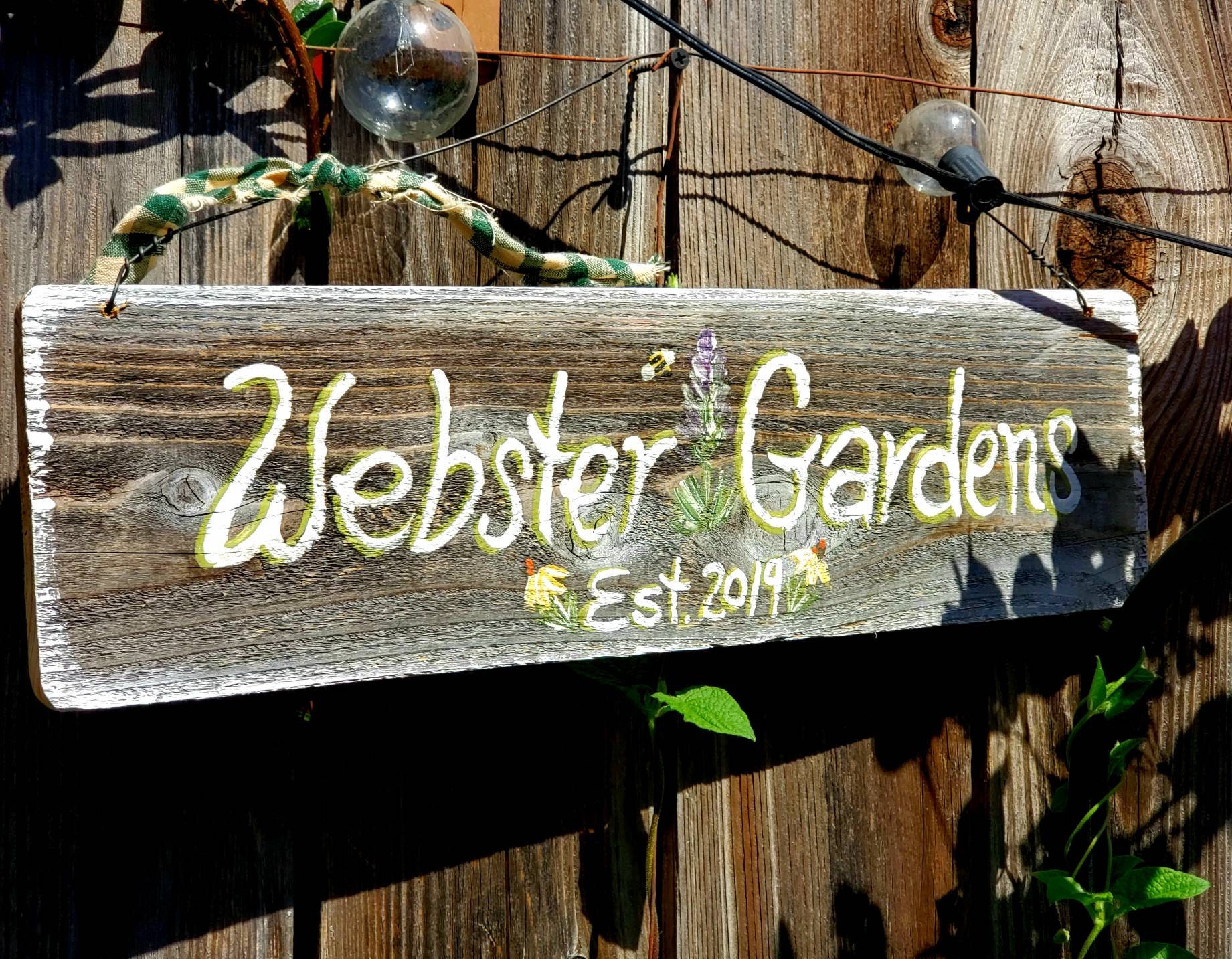 Custom signs outdoor,rustic garden gift,custom quote sign