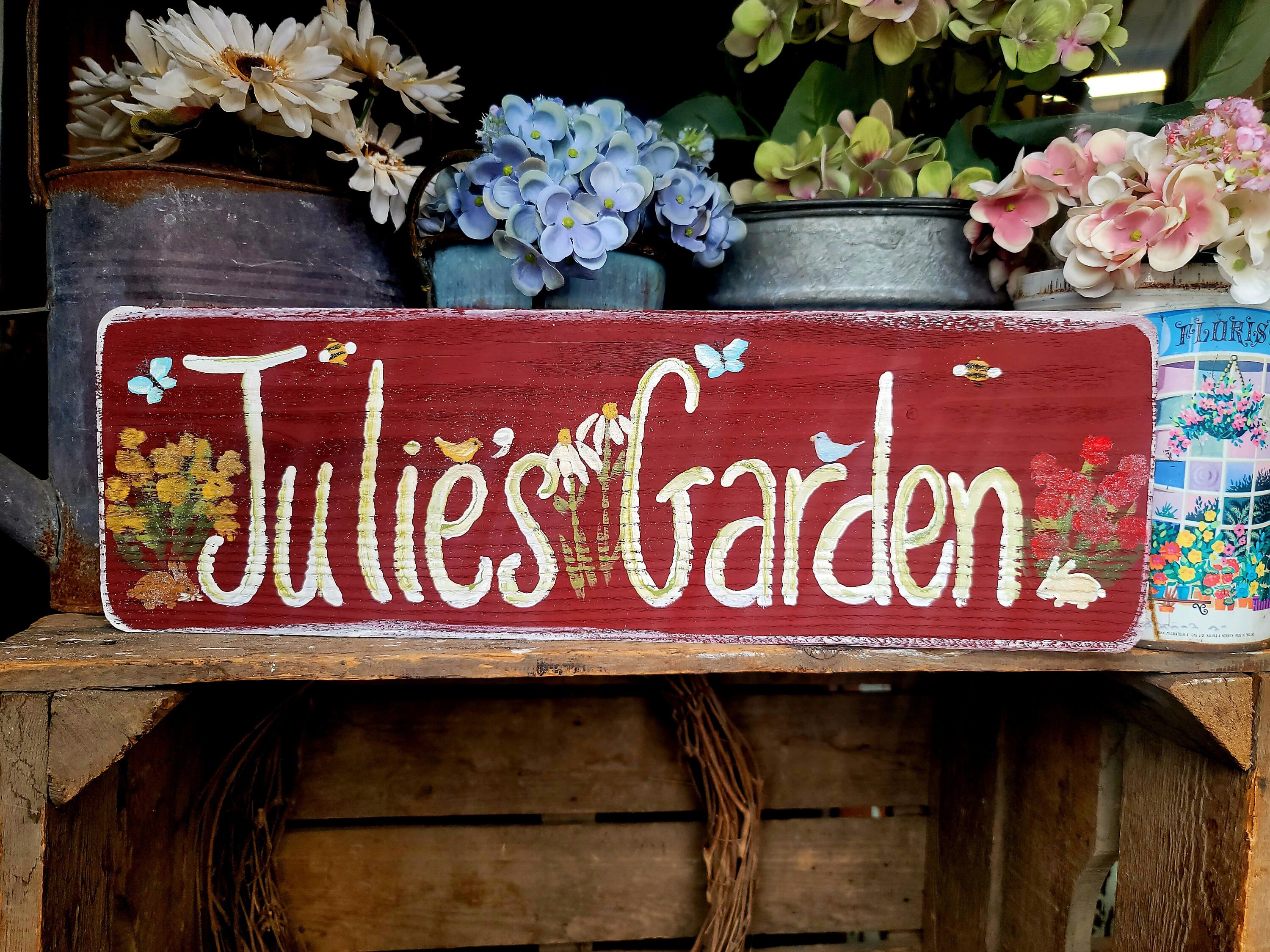 Garden sign,personalized gardening gift,children’s garden sign,yard