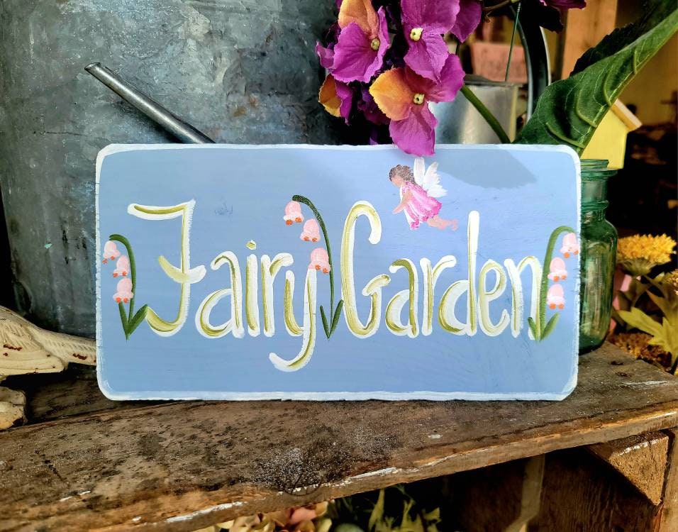 Wood garden signs,rustic home decor,fairy garden decor,outdoor garden