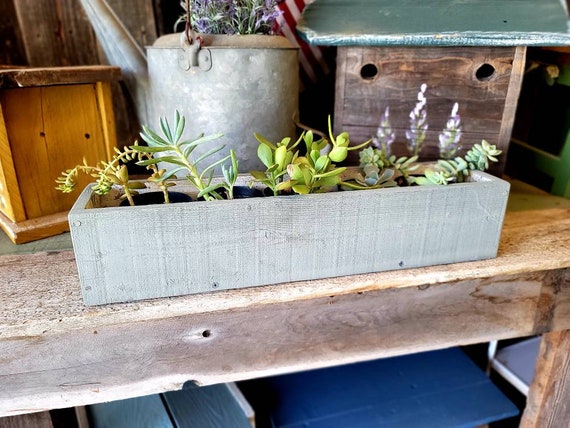 Modern rustic garden box,succulent centerpiece,wooden planter box,custom wood box,wood storage box,succulent box,succulent plant  container
