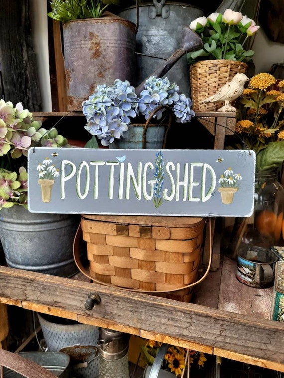 Potting shed,garden gift,wooden garden sign,rustic garden sign,unique home decor,custom garden sign,farmhouse decor,personalized garden gift