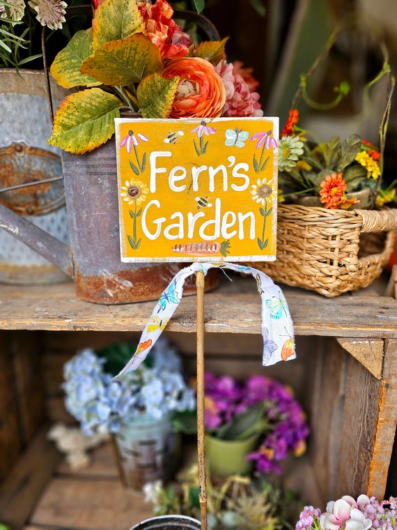 Custom garden marker,childrens garden stake,custom sign outdoor,garden label,outdoor garden gift,personalized garden marker,grandparent gift