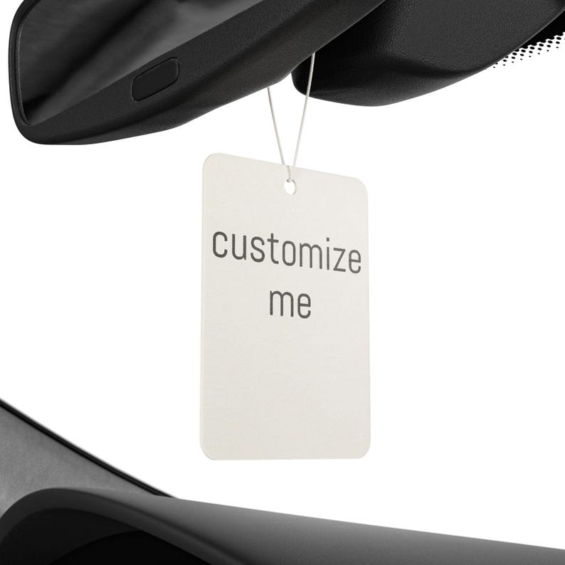 Customizable Car Air Freshener Hanger: Pine, New Car, Black Ice image 3