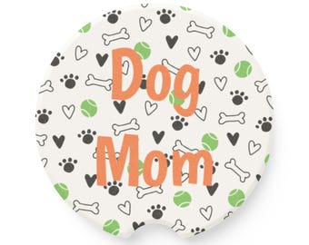 Car Coaster, Dog Lover Soapstone Coaster for Car, Vehicle Accessories, Cute Car Decor, Cupholder Coaster, Auto Decoration
