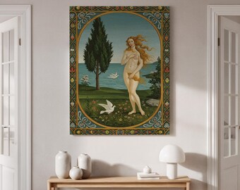 Framed Venus Canvas Print, Vintage Goddess Wall Art