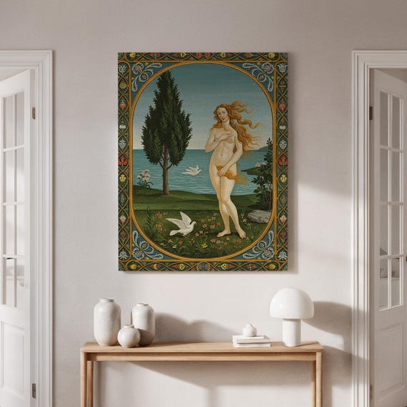 Framed Venus Canvas Print, Vintage Goddess Wall Art