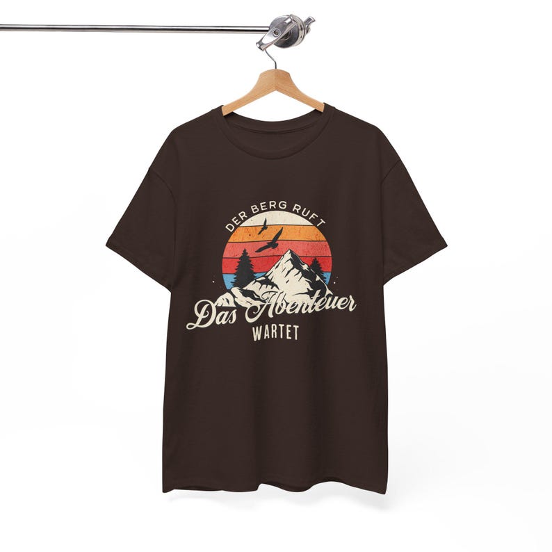 THE MOUNTAINS ARE CALLING T-Shirt | Adventure Awaits Hiking T-Shirt for Men, Mountaineering T-Shirt for Men, Gift for Mountaineers & Nature Lovers image 7