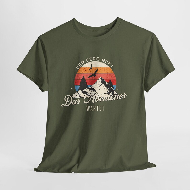 THE MOUNTAINS ARE CALLING T-Shirt | Adventure Awaits Hiking T-Shirt for Men, Mountaineering T-Shirt for Men, Gift for Mountaineers & Nature Lovers image 5