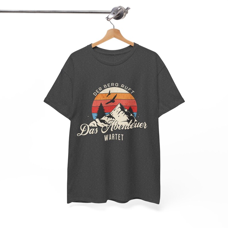 THE MOUNTAINS ARE CALLING T-Shirt | Adventure Awaits Hiking T-Shirt for Men, Mountaineering T-Shirt for Men, Gift for Mountaineers & Nature Lovers image 6