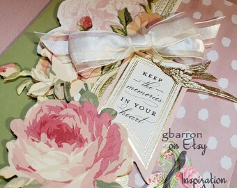 217 - Keep the Memories in Your Heart -- Beautiful Floral Sympathy Card -- Anna Griffith