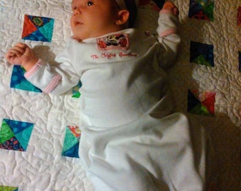 Darling Handmade Baby Quilt -- Gender Neutral -- Personalized and Custom Order -- Heirloom Quality