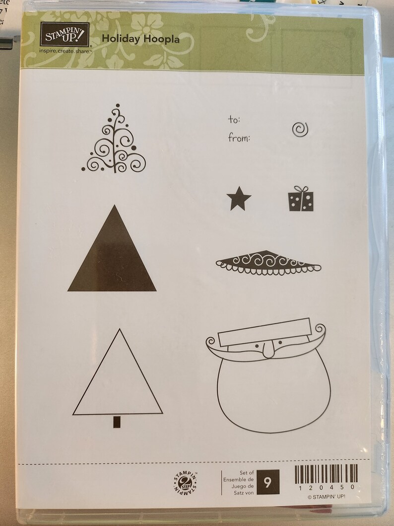 Chock-Full of Cheer, Holiday Hoopla and Joyous Celebrations 3 Clear Mount Rubber Stamp Sets, New and Never Used Stampin' Up Bundle 3 image 5