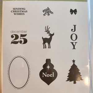 Chock-Full of Cheer, Holiday Hoopla and Joyous Celebrations 3 Clear Mount Rubber Stamp Sets, New and Never Used Stampin' Up Bundle 3 image 8