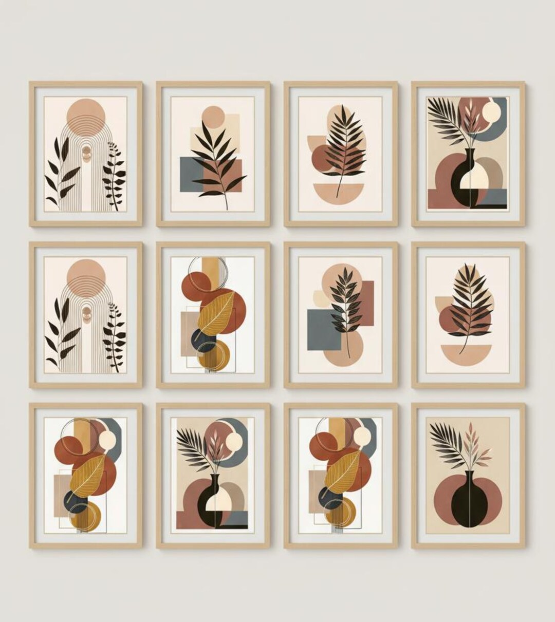 Boho Minimalist Wall Art – Printable Gallery Set - Etsy