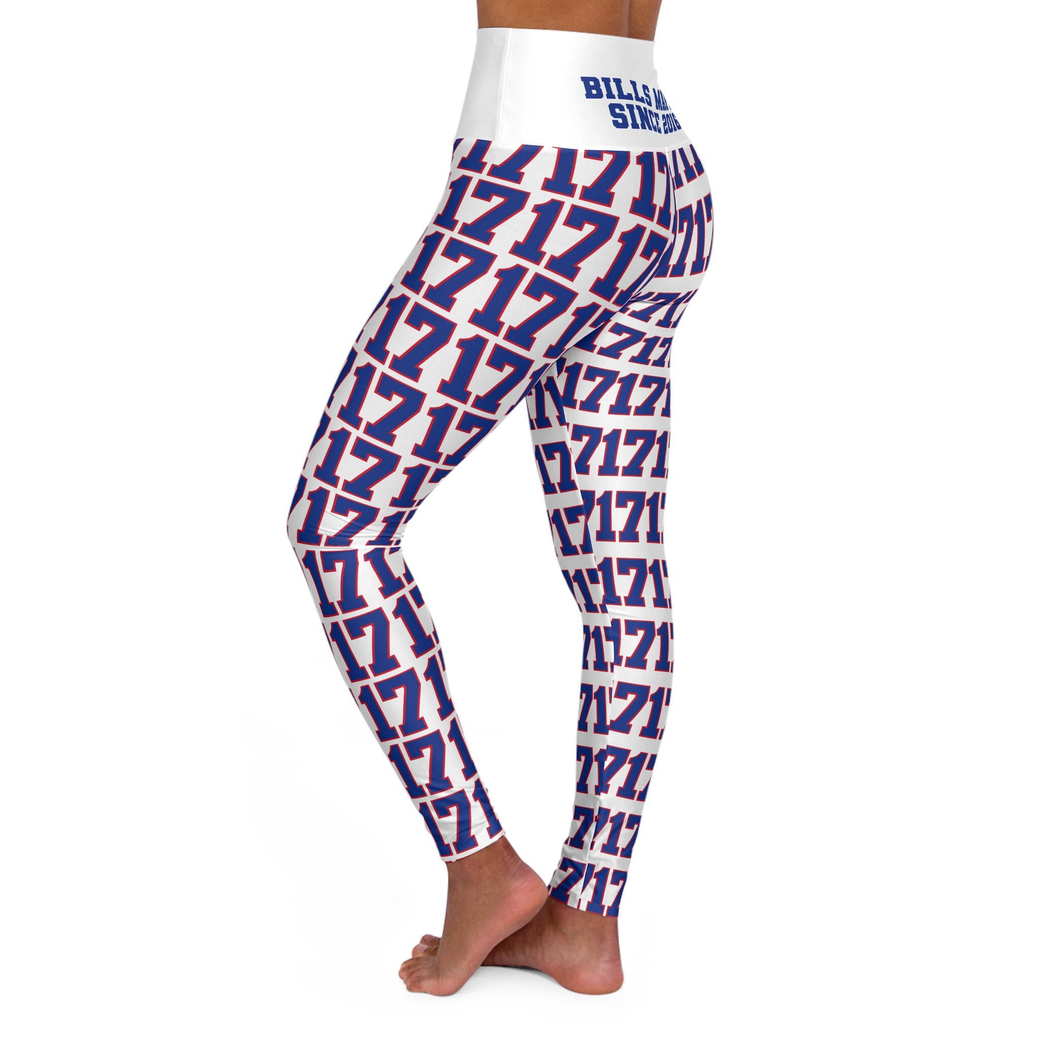 Discover Bills Mafia 17 Leggings, Personalized Josh Allen Fan Yoga Pants, Custom Game Day Apparel