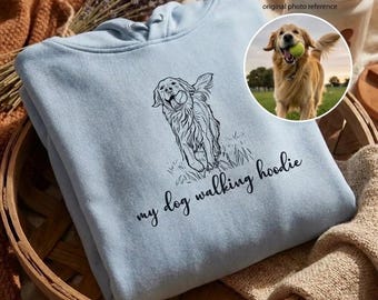 Hundeportrait Hoodie | Personalisiertes Haustier-Foto-Kunst-Sweatshirt | Lane Seven LS14001 Fleece | Einzigartiges Welpen Mama Geschenk | Jede Rasse