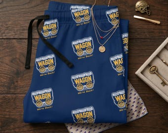 Buffalo Hockey Lounge Pants | Navy Blue Pajama Bottoms | We're Back Gameday Loungewear | 716 Fan Gifts | No Pocket Women's Lounge Pants