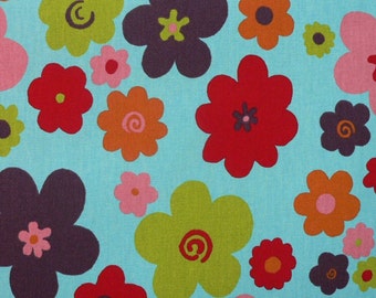 1 yard "Buttercups" laminated cotton canvas - 54" wide