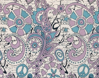 54" cotton home decor fabric - "Hippie Chick - Berries" (select your yardage - the more you buy, the more you save!)