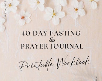 40 Day Fasting and Prayer Journal Printable