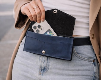 100% echte Leder Handy Gürteltasche, Leder Gürteltasche Frauen, Handy Gürtelhalter Leder, Kleine Leder Gürteltasche, Custom Phone Bag