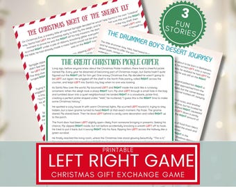 Christmas Left Right Game- Pass the Gift Game, Pass the Prize Game, White Elephant Game, Gift Exchange Game, Office Party Game, Right Left