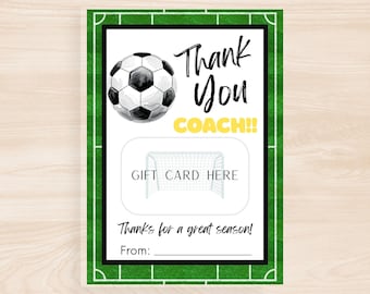 Porta carte regalo per allenatori di calcio - Download digitale, biglietto di ringraziamento per allenatori, regalo per calciatori, regalo per pallone da calcio, ringraziamento per allenatori, regali per allenatori di calcio
