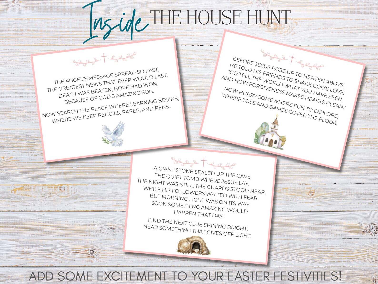 Easter Story Scavenger Hunt - Printable Bible Game, Christian Treasure ...