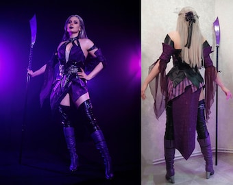 READY TO SHIP | Sindel cosplay costume and wig from Mortal Kombat 11