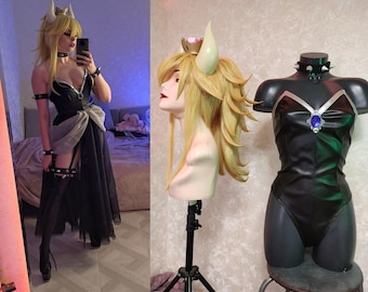 HECHO A PEDIDO / Peluca de disfraz de cosplay de Bowsette y artesanía de Mario