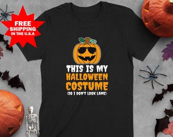 This Is My Halloween Costume Pumpkin Shirt, Matching Family, Spooky Season Shirt, Pumpkin Ghost Zombie Outfit, Jack-O-Lantern,Halloween Gift