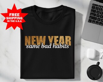 New Year Sparkle T-Shirt, Holiday Tee, Party Top, New Years Eve Shirt, Festive T Shirt, Celebration T Shirt, New Years Apparel, Gift Idea