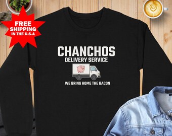 Chanchos Delivery Service Piggy Sweatshirt, We Bring Home The Bacon, Animal Pun Sweatshirt, Cute Pig Sweatshirt, Bacon Lover Sweatshirt