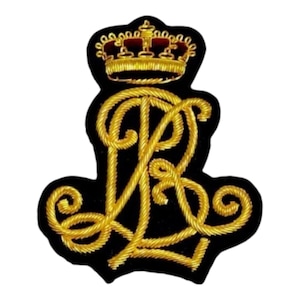 Vintage Ralph Lauren Bullion Wire Blazer Badge Handbroderad Modelapp