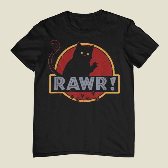 Rawr Jurassic Cat T-shirt | Etsy Australia