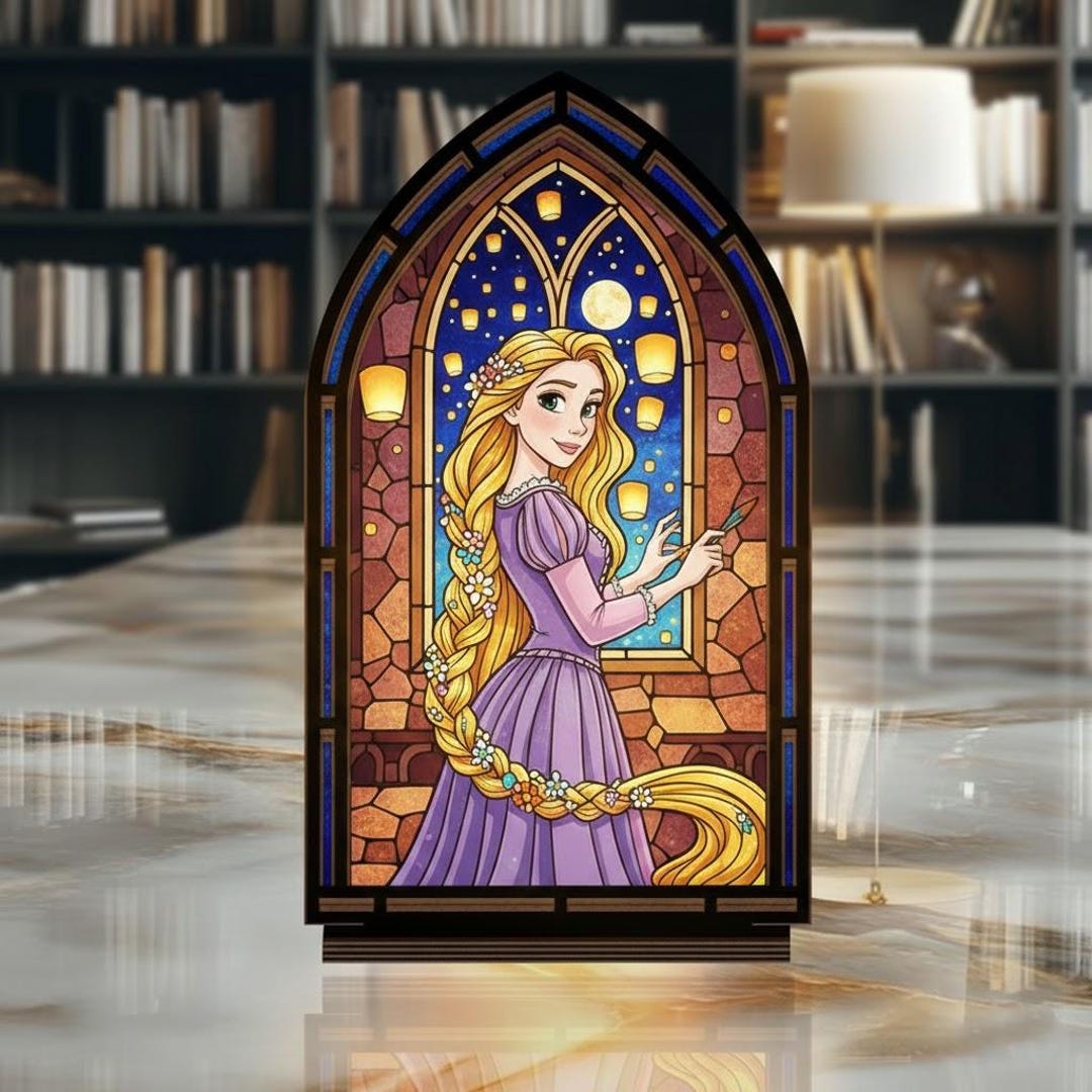 Rapunzel Suncatcher Candle Holder, Tangled Book Nook Insert, Tangled ...