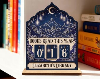 Books Read This Year Tracker, Velaris Reading Record Sign, Night Court Library Decor, ACOTAR Inspired Book Tracker, Fantasy Bookshelf Gift