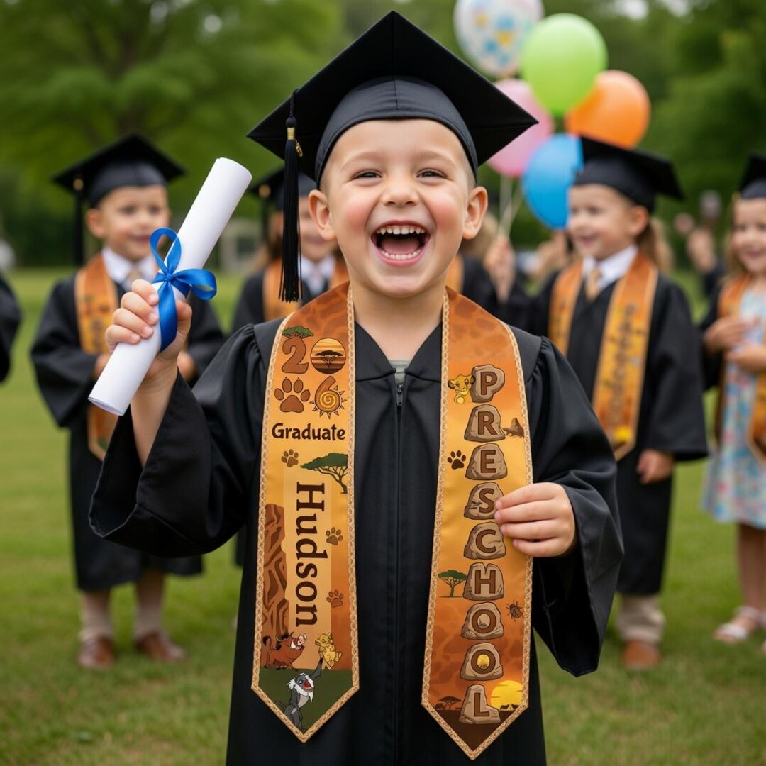 Graduation Simba Custom Lion King Disney Graduation Stole, Personalized Name ...