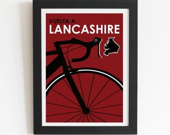Vuelta a Lancashire, España Spain style vintage art print poster