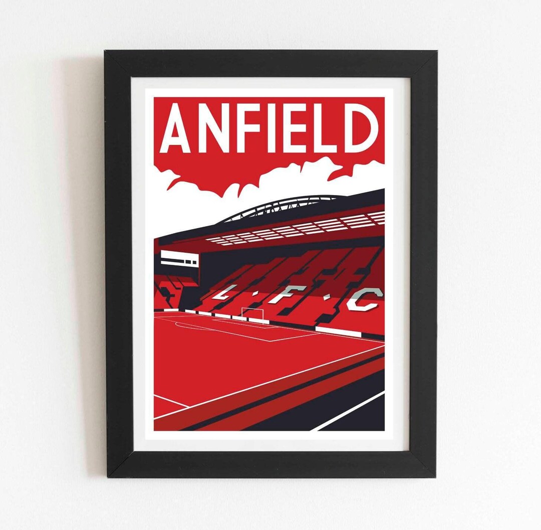 Anfield Kop, Liverpool FC Retro Vintage Print Poster Design - Etsy