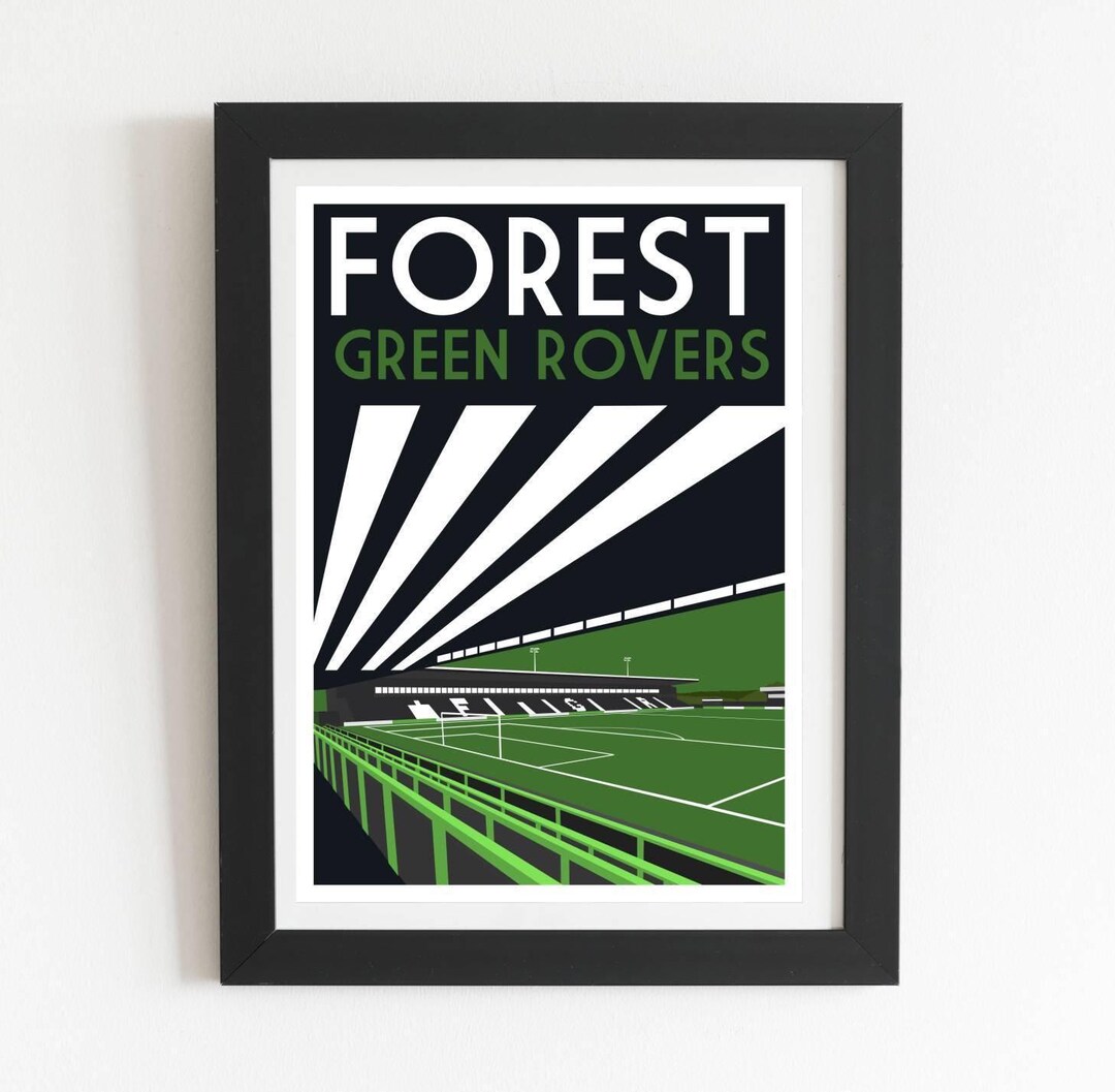 Forest Green Rovers, New Lawn Stadium, Retro Art Design Print Poster - Etsy