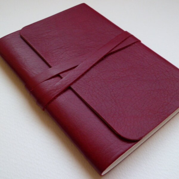 Leather Sketchbook Leather Journal Travel Journal Leather Book Dark Red with an Antique Finish.