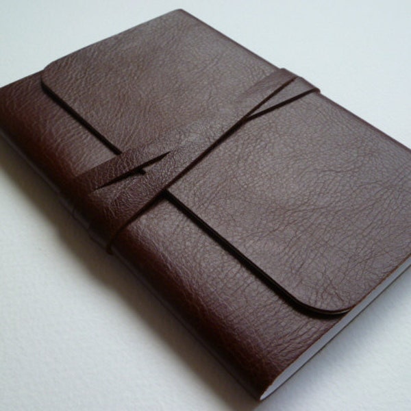Travel Journal Leather Journal Leather Book Leather Notebook. Chestnut Brown with a Lovely Grain.