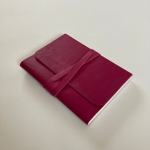 Journal Leather Journal Leather Sketchbook Leather Notebook. Dark Pink Leather.